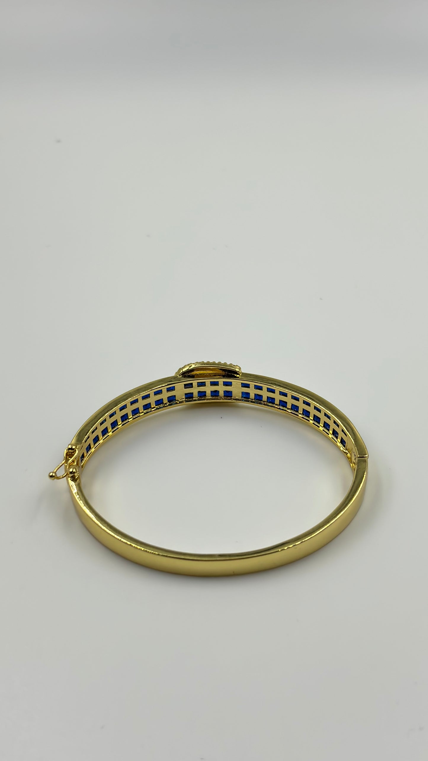 Blue Belt Bangle with Zircons