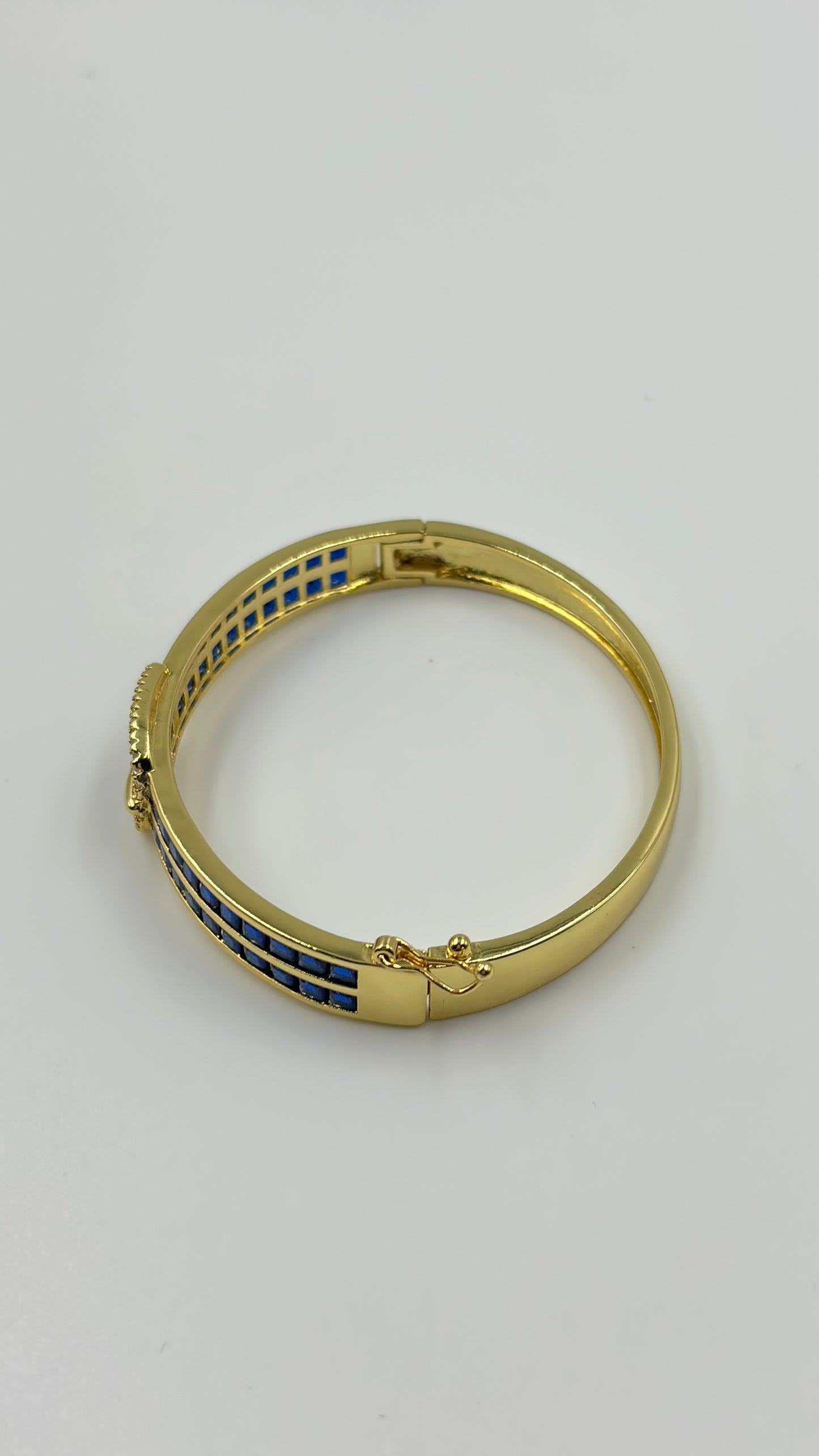 Blue Belt Bangle with Zircons