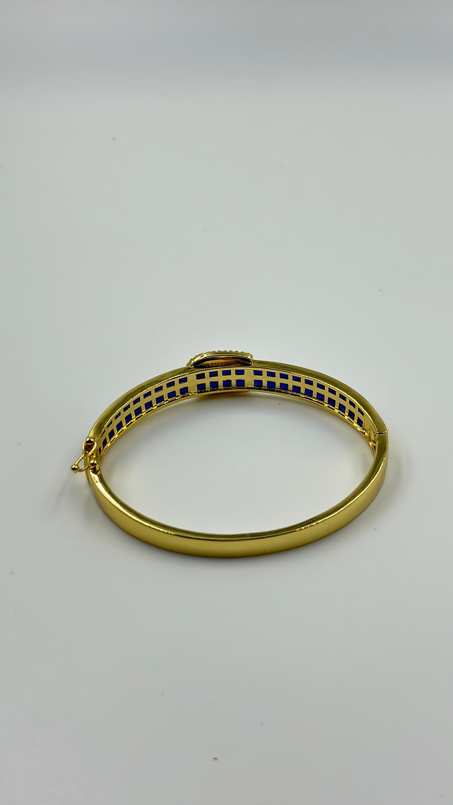 Blue Belt Bangle with Zircons