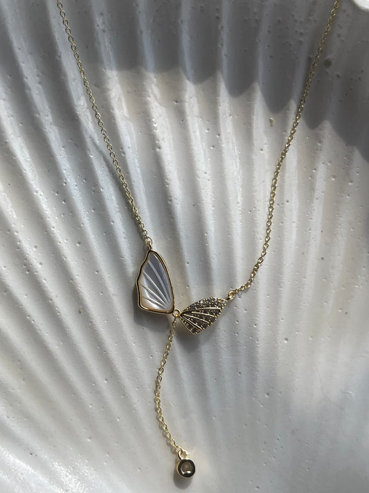 Gold plated  butterfly necklace