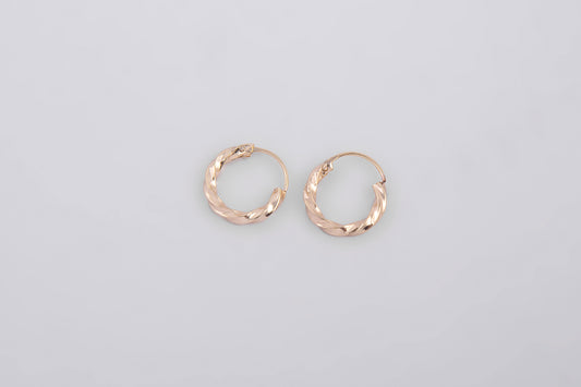 Twisted hoop earrings