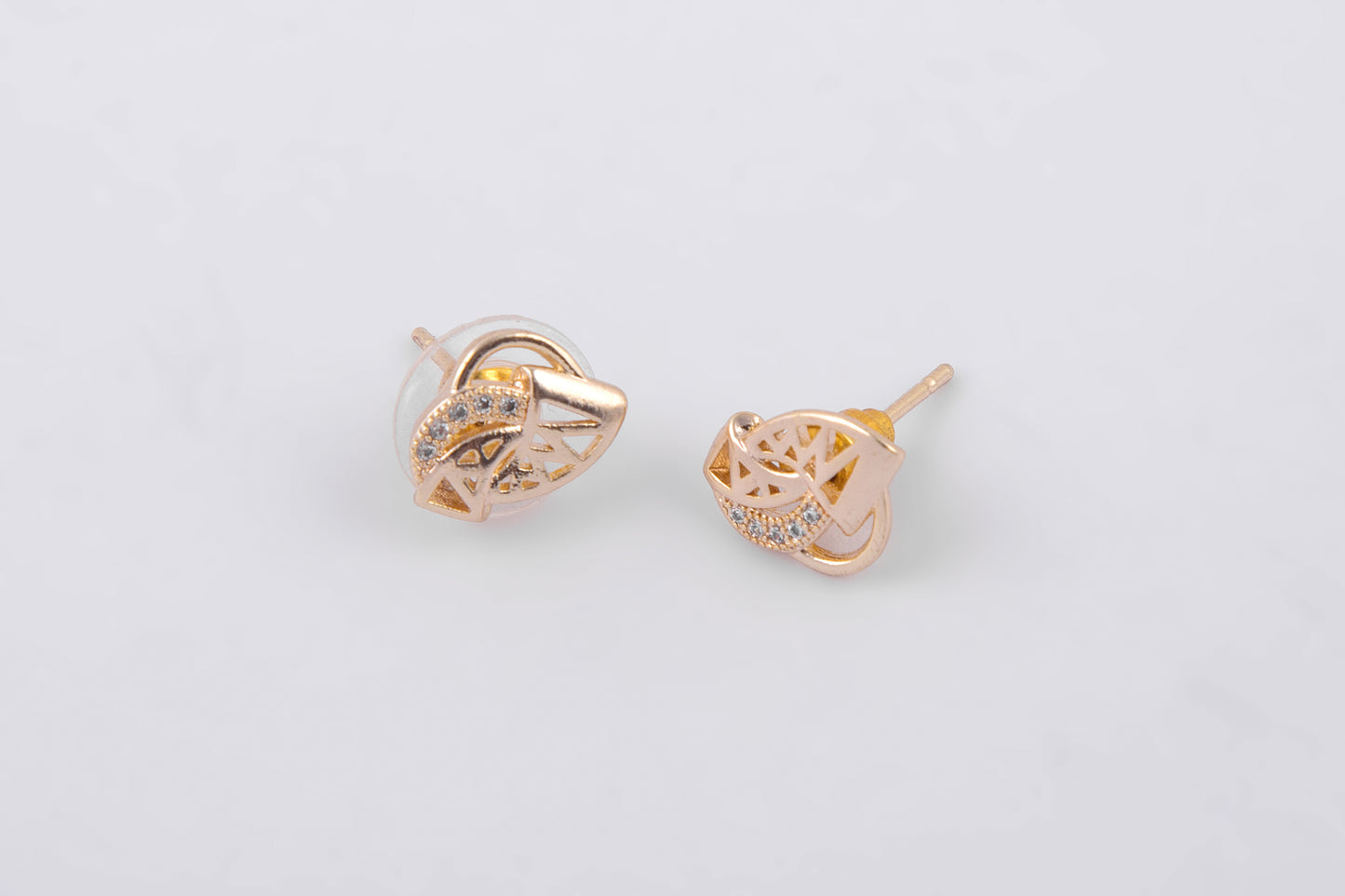 Gold plated stud earrings