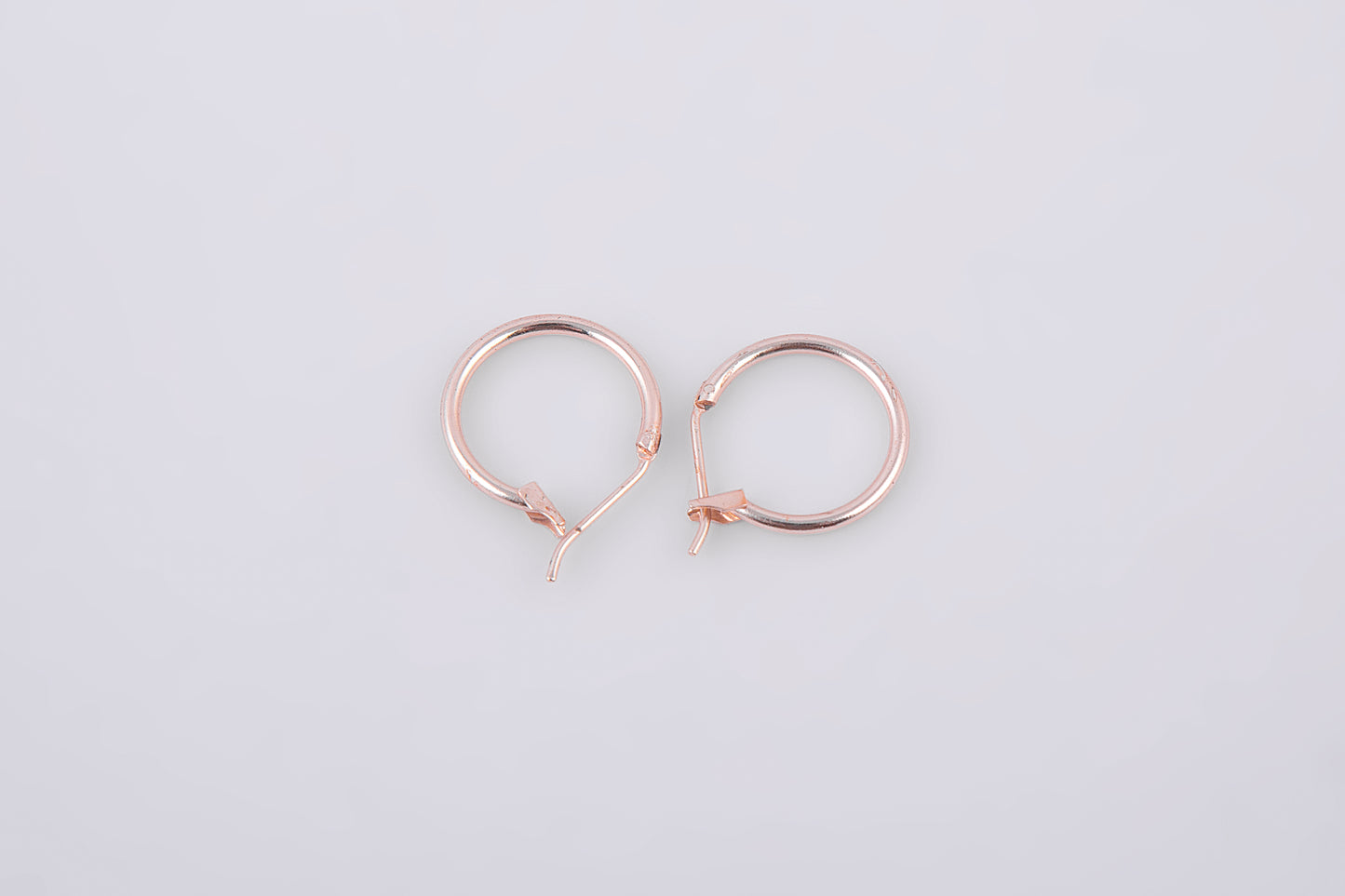 Rose gold hoops