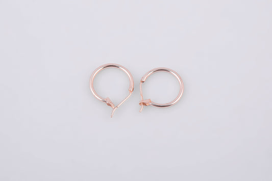 Rose gold hoops